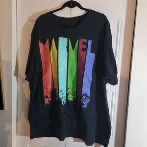 Marvel logo Avengers Muilt Color SZ 4xlarge short sleeve tee shirts vintage